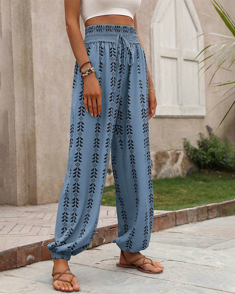 Casual Bloomers Med Geometriskt Mönster