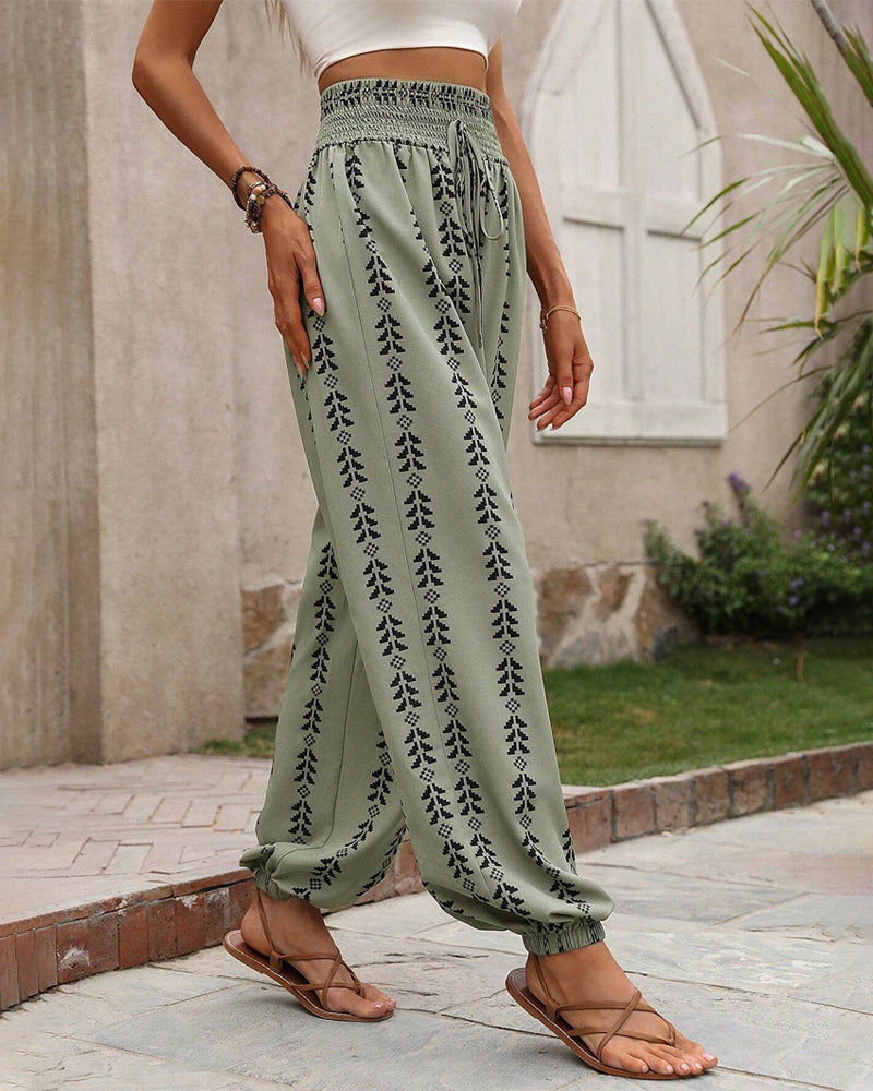 Casual Bloomers Med Geometriskt Mönster