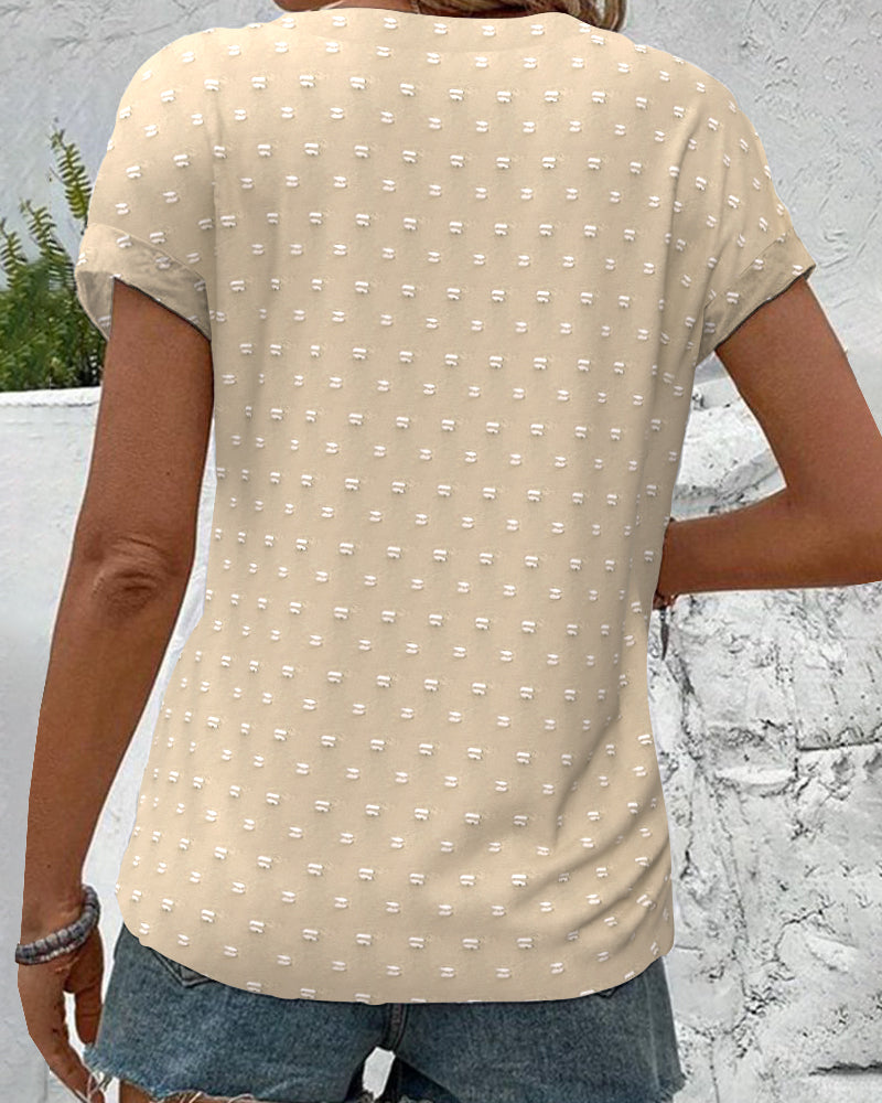 Blus Med Drop Shoulder I Blått