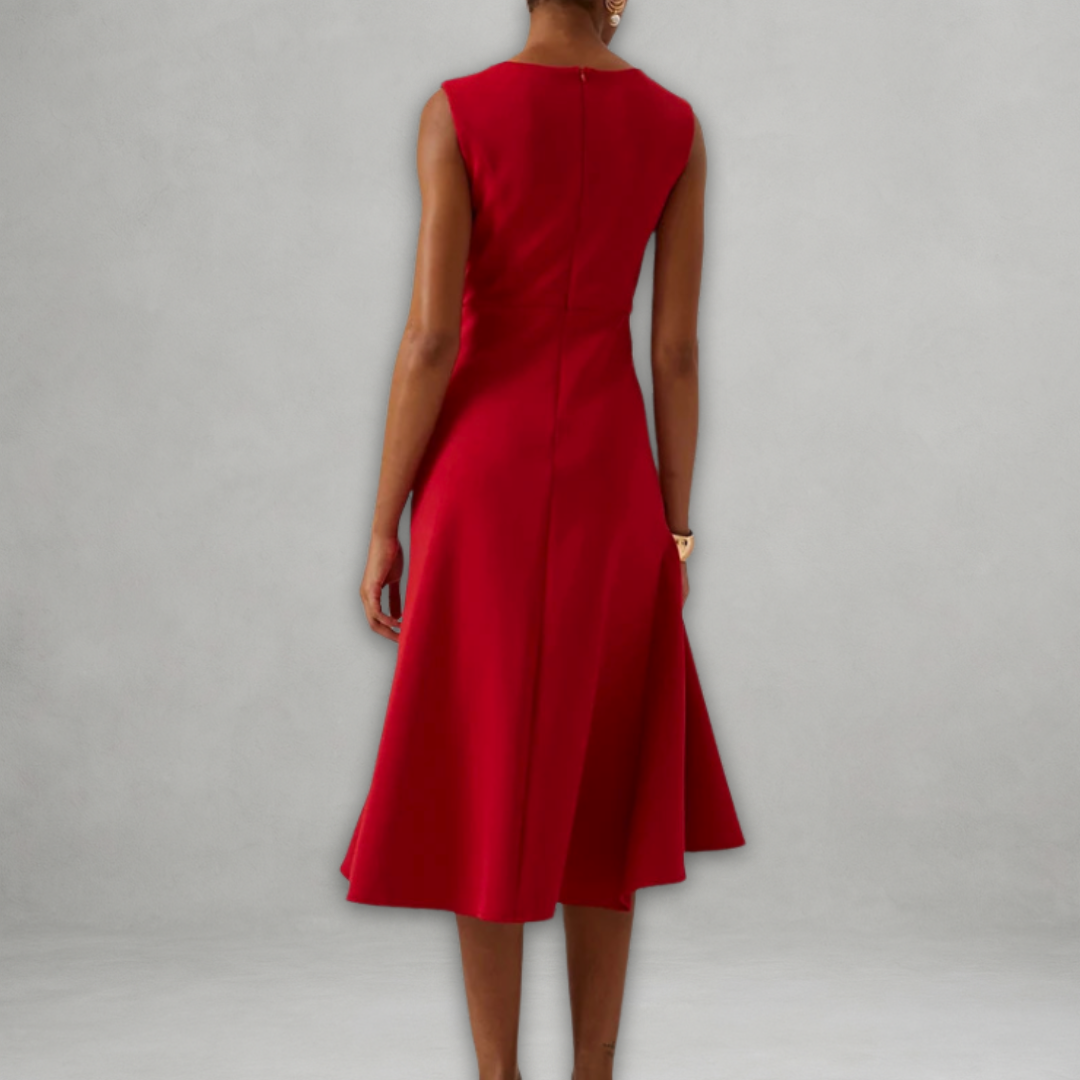 MALINA | Midi-klänning med volanger