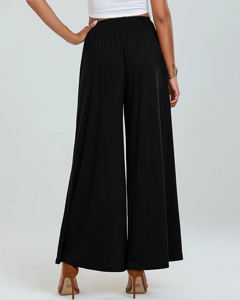 Byxor Ficka Elastisk Midja Bootcut