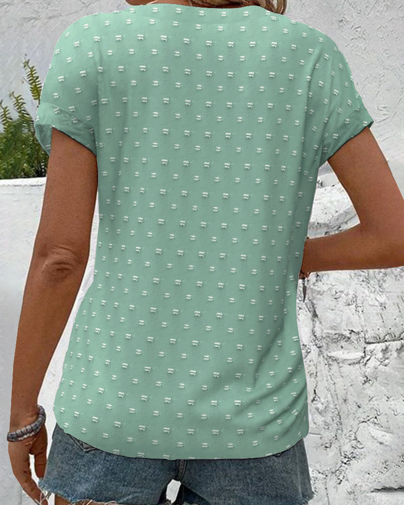 Blus Med Drop Shoulder I Blått