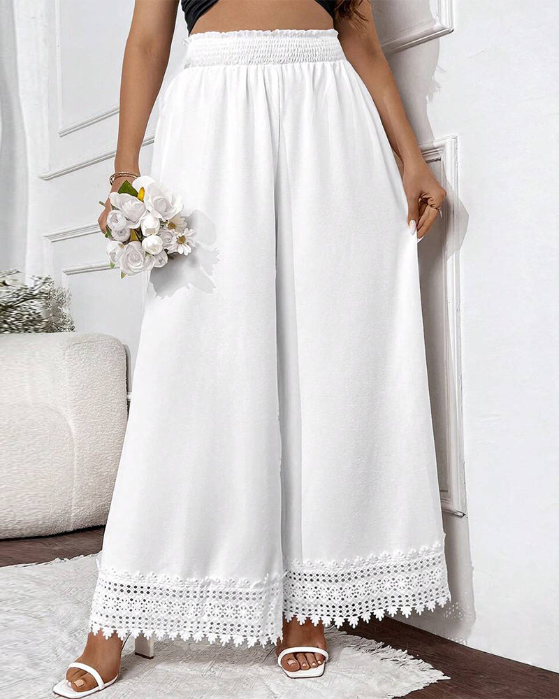 Byxor Mode Spets Sömmar Vida Ben