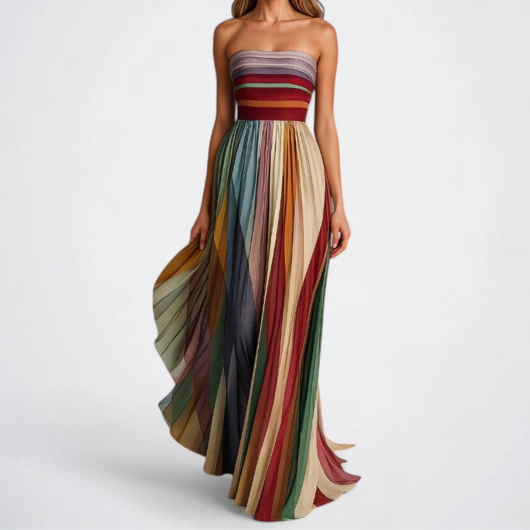 ALTHEA | Färgglad ärmlös klänning