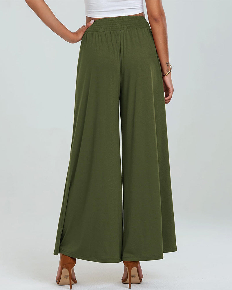 Byxor Ficka Elastisk Midja Bootcut